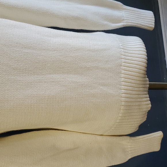 J.crew off white high collar cable knit sweater size s - Picture 8 of 16